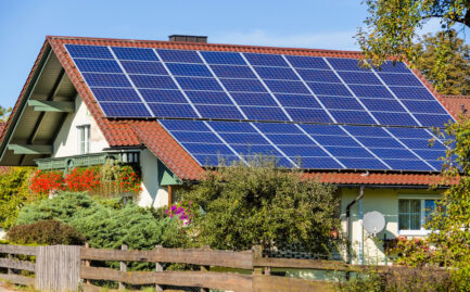 solar panels installed on a residential roof