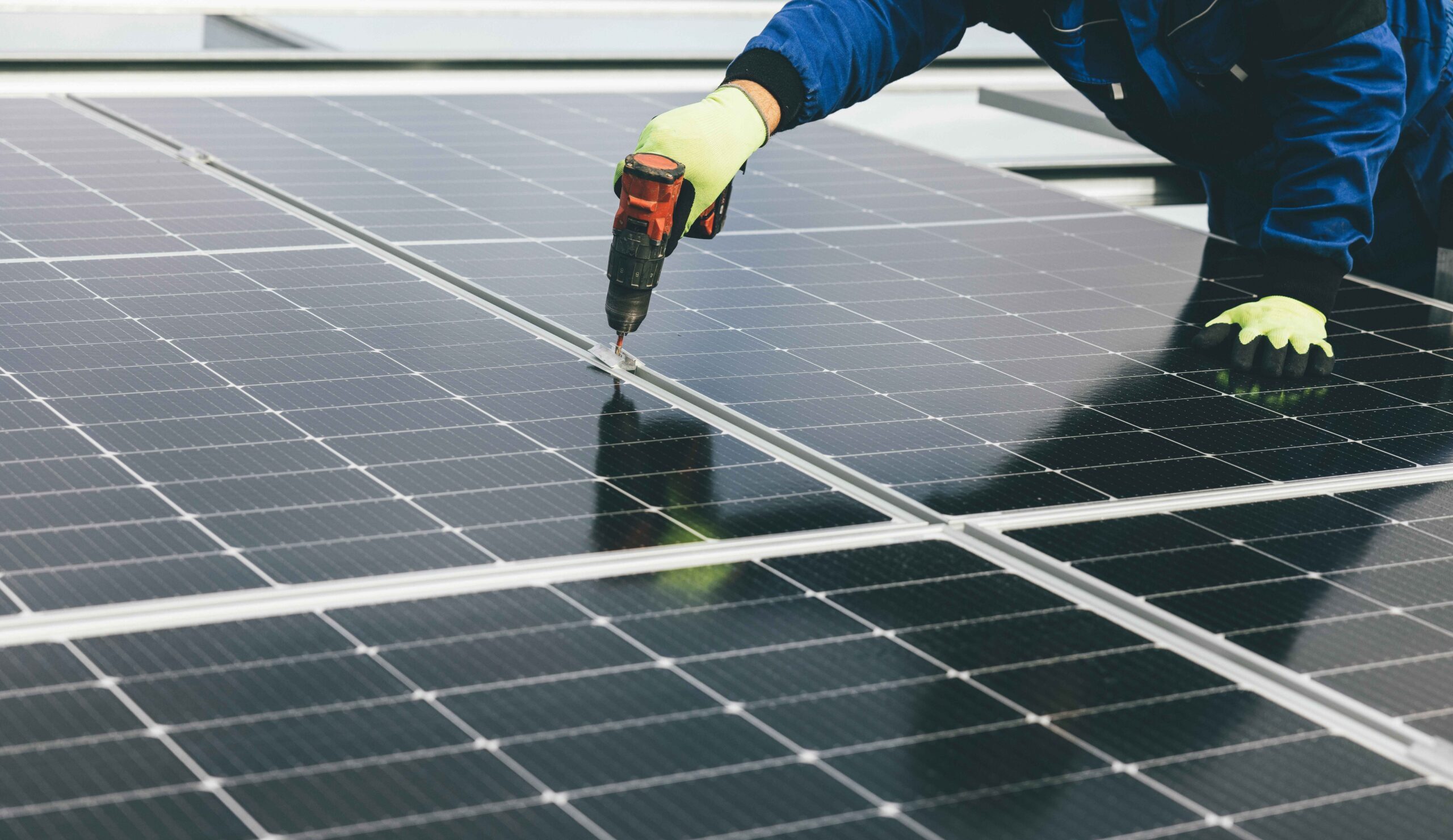 a professional installing solar panels