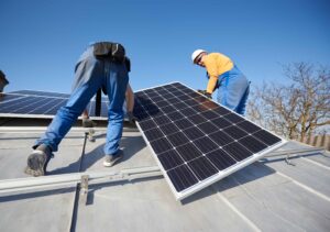 Experts installing solar panels- Big Texan Solar