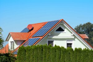 modern house with photovoltaic system- Big Texan Solar