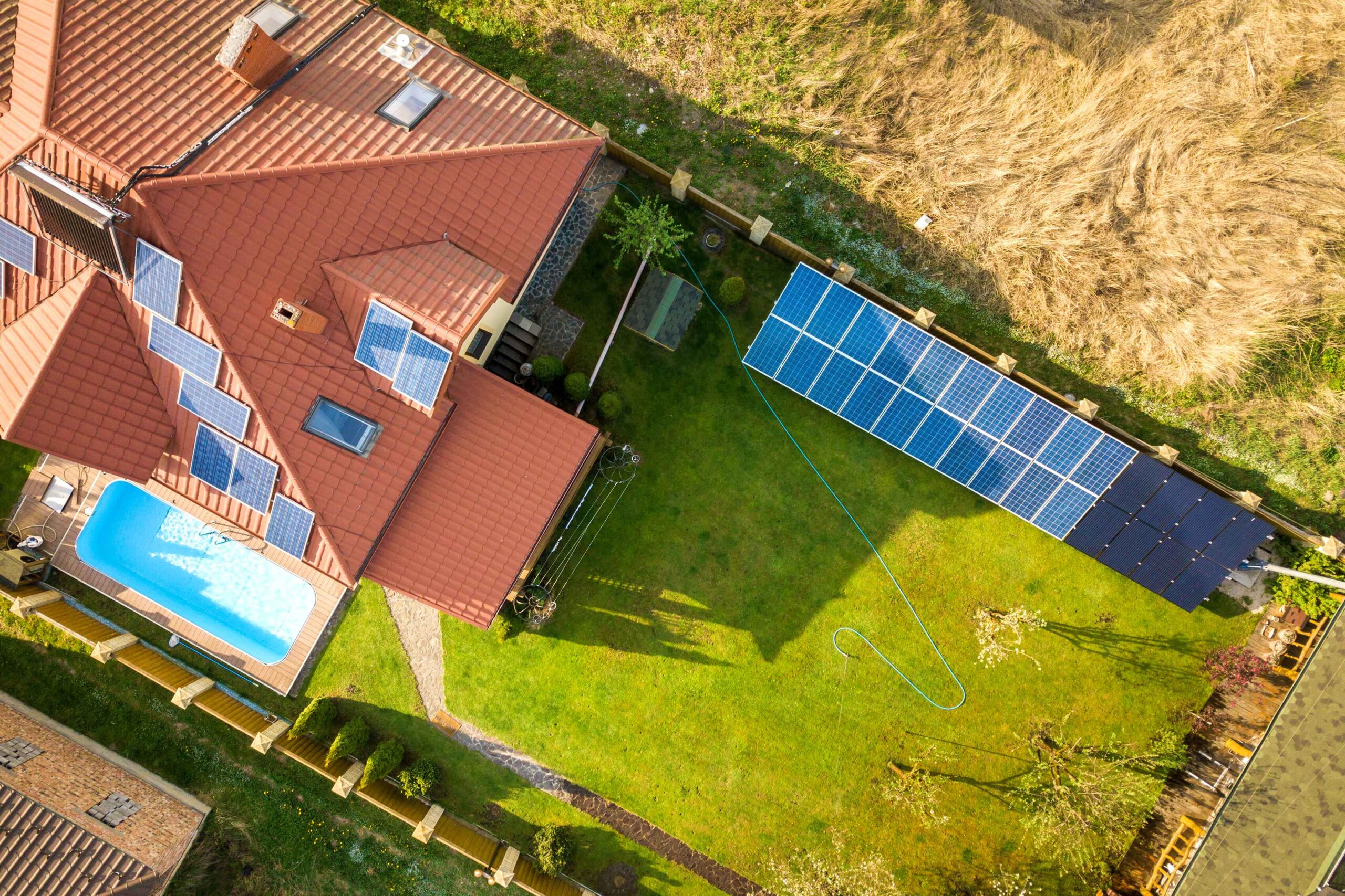 residential home with solar panels- Big Texan Solar