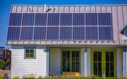 solar panels on a residential property