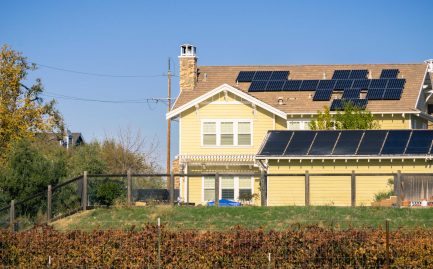residential with solar panels